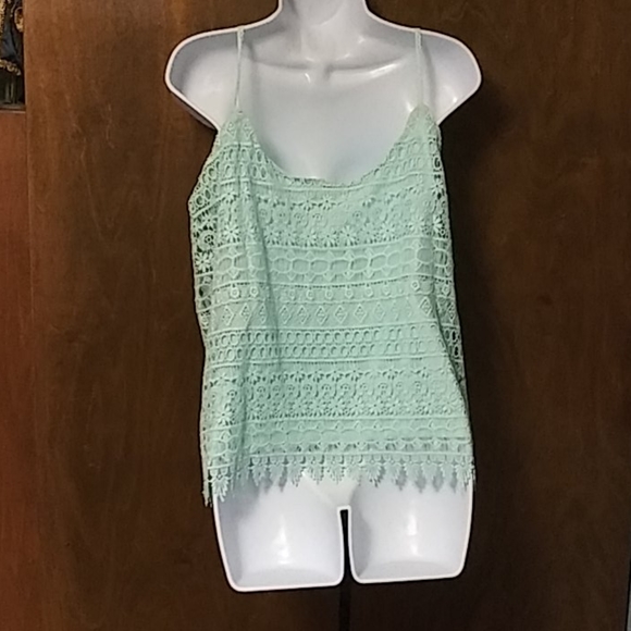 NWT DIVIDED TURQUOUSE LACE TANK TOP - Picture 6 of 7